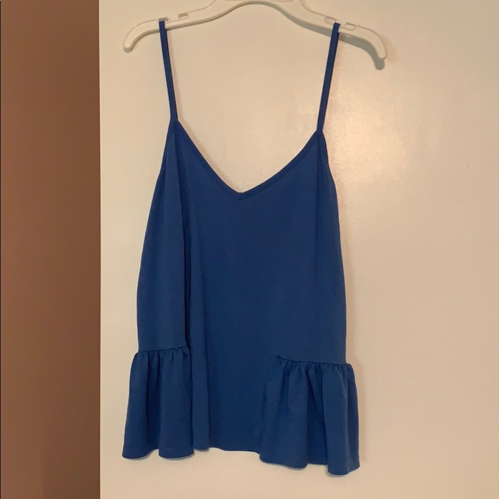 Mossimo Blue Peplum Tank